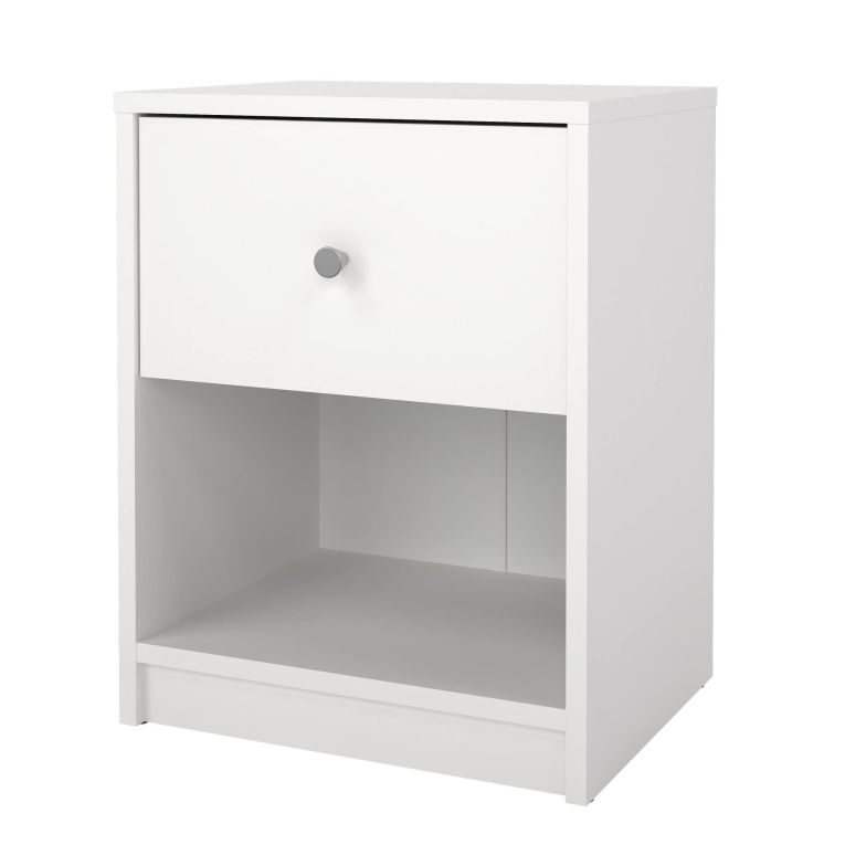 Comodino 1 cassetto bianco 37x30x48h cm - Kastri