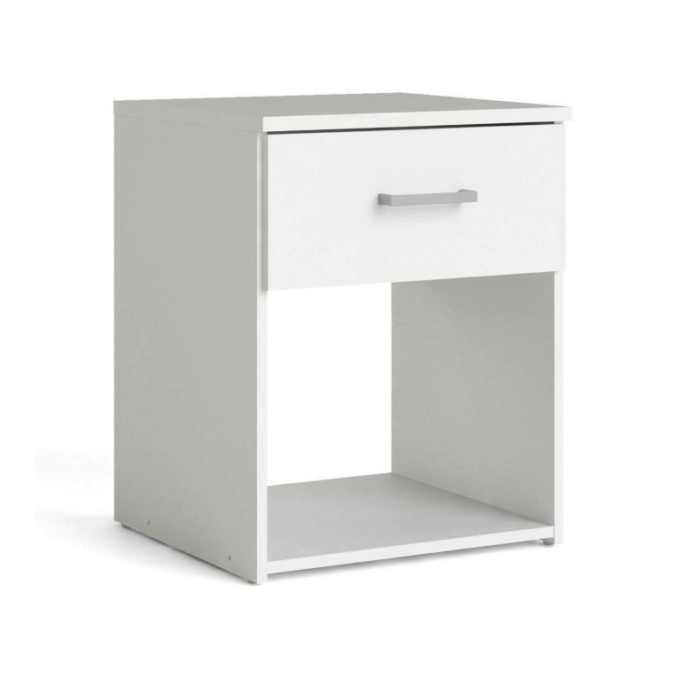 Comodino 1 cassetto bianco 37x35x47h cm - Giustina