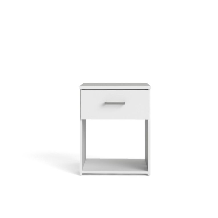 Comodino 1 cassetto bianco 37x35x47h cm - Giustina