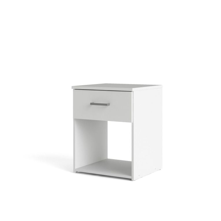 Comodino 1 cassetto bianco 37x35x47h cm - Giustina