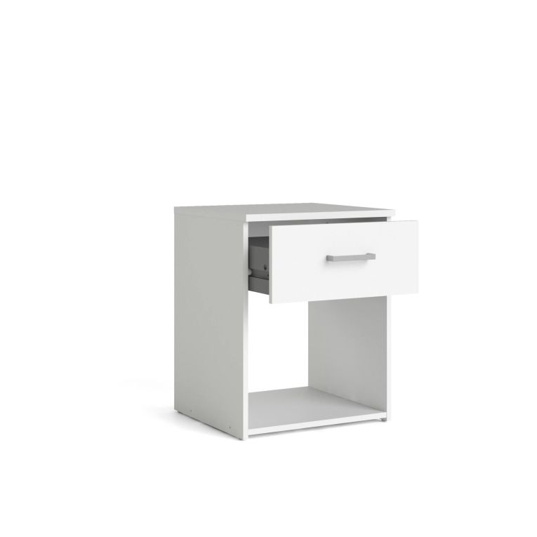 Comodino 1 cassetto bianco 37x35x47h cm - Giustina