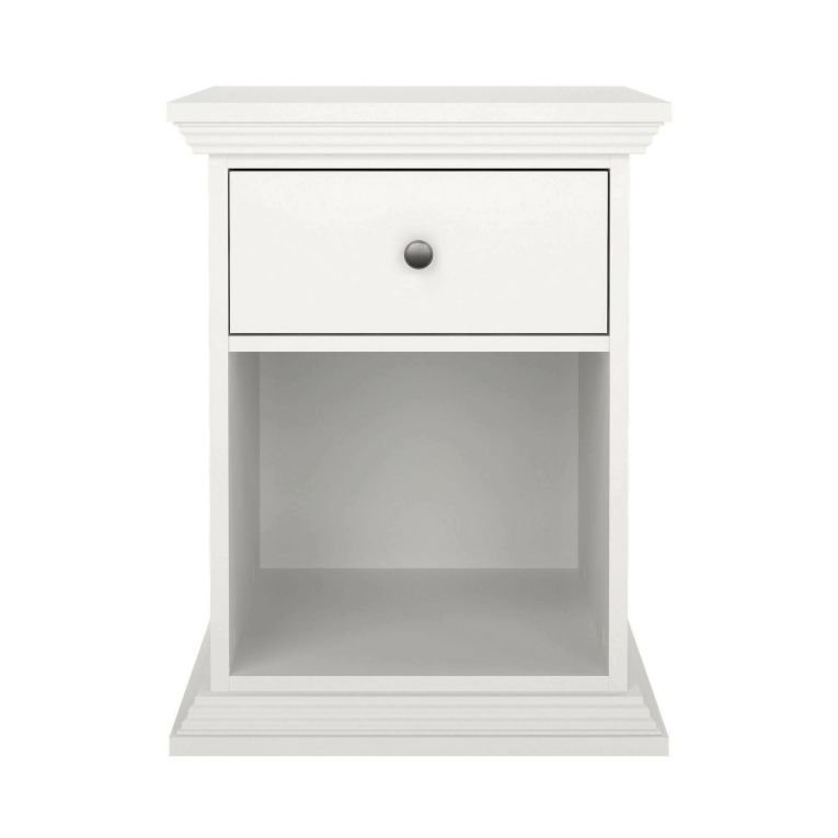 Comodino 1 cassetto bianco 47x43x63h cm - Pascal