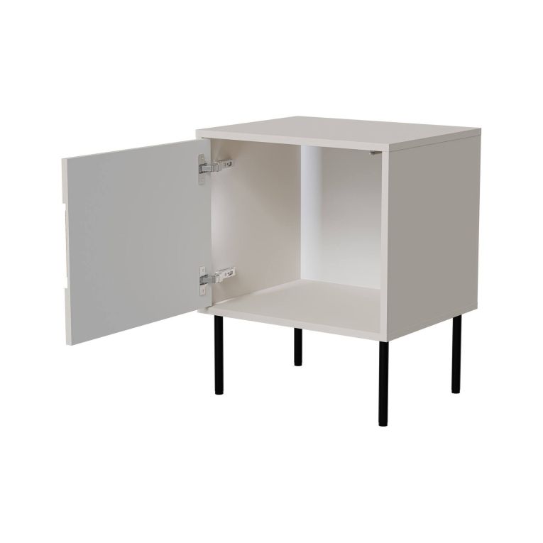 Comodino 1 ripiano beige 50x40x61h cm - Set di 2 comodini Ussana