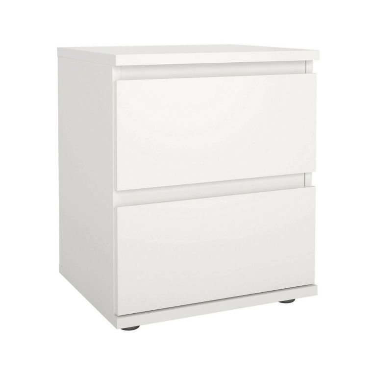 Comodino 1 ripiano bianco 40x34x48h cm - Albregio