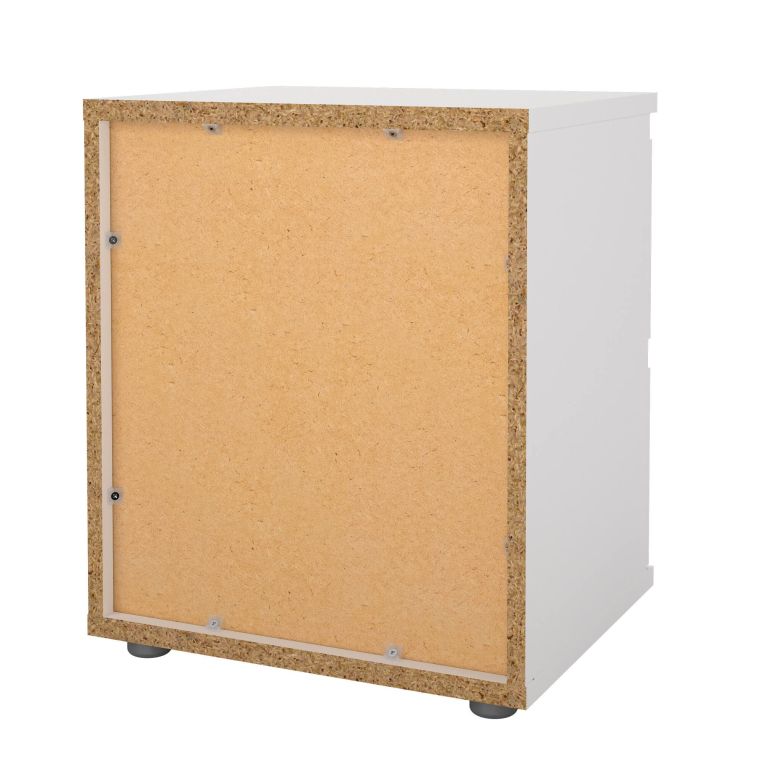 Comodino 1 ripiano bianco 40x34x48h cm - Albregio