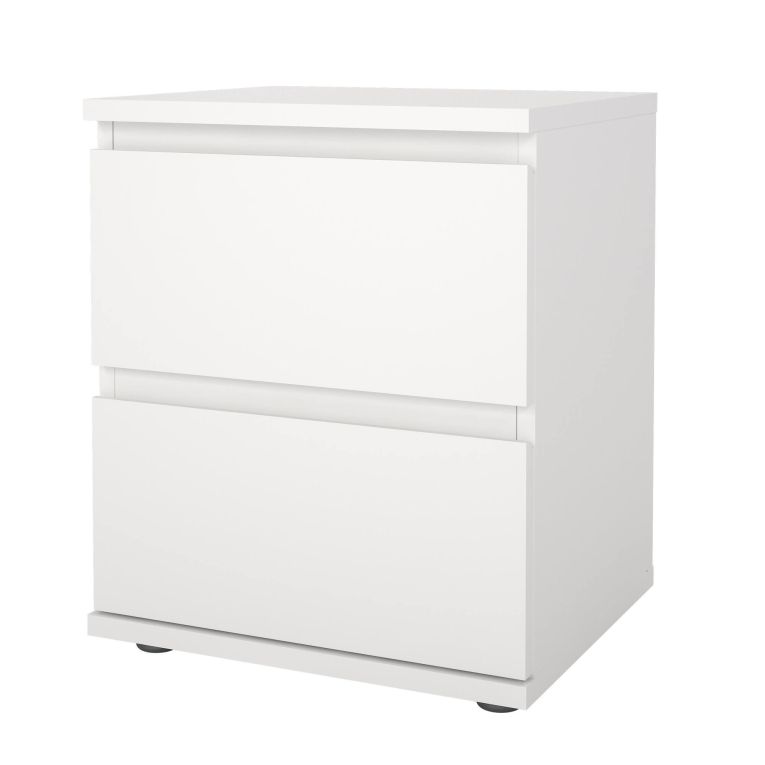 Comodino 1 ripiano bianco 40x34x48h cm - Albregio