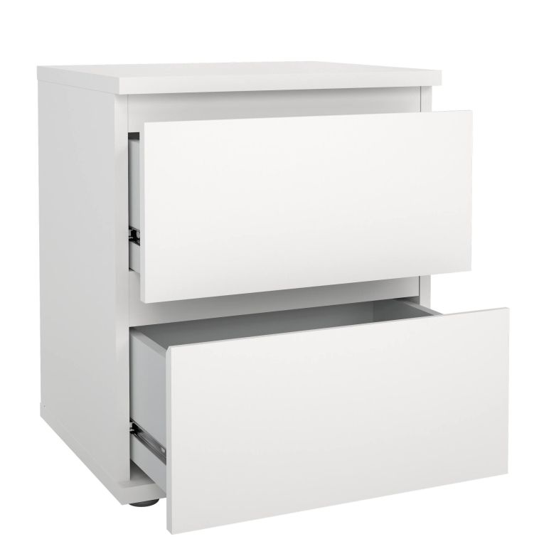 Comodino 1 ripiano bianco 40x34x48h cm - Albregio