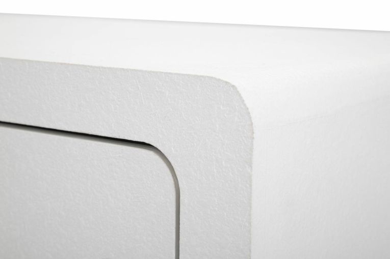 Comodino 1 ripiano bianco e oro 60x32x79h cm - Suze