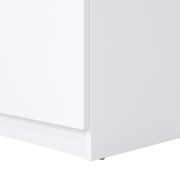 Comodino 1 ripiano bianco lucido 40x40x70h cm - Delfini