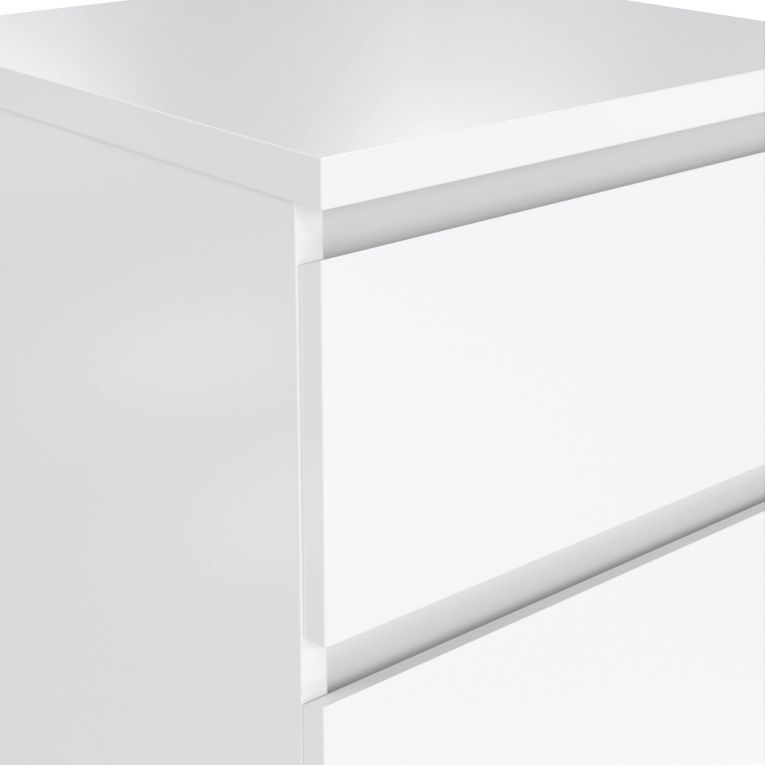 Comodino 1 ripiano bianco lucido 40x40x70h cm - Delfini