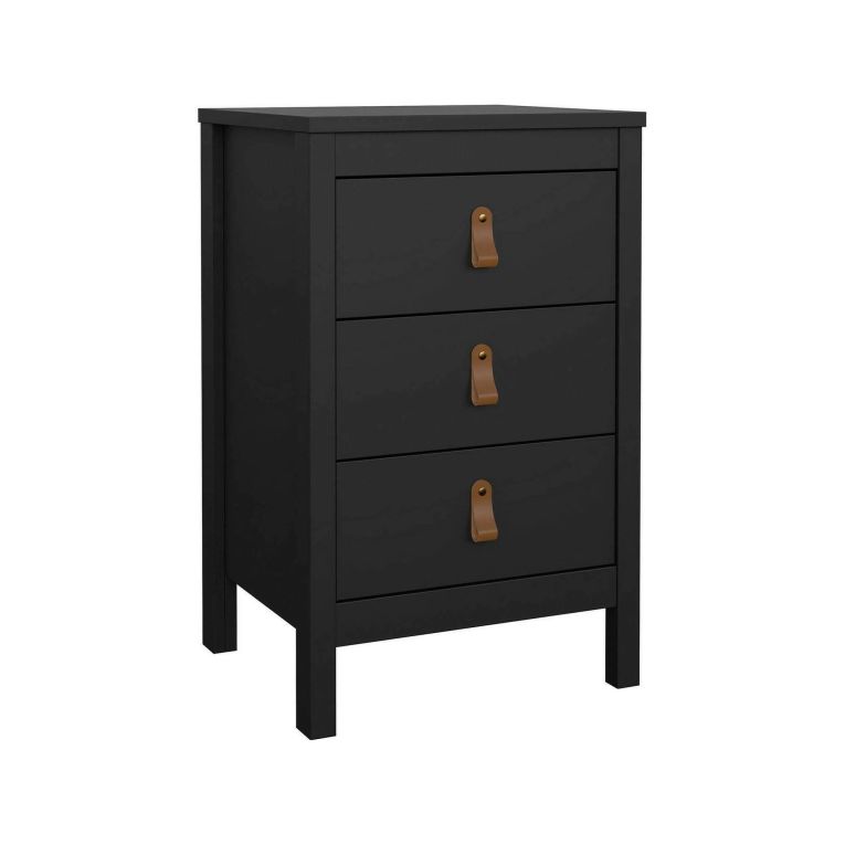Comodino 1 ripiano nero 43x38x70h cm - Lombardia