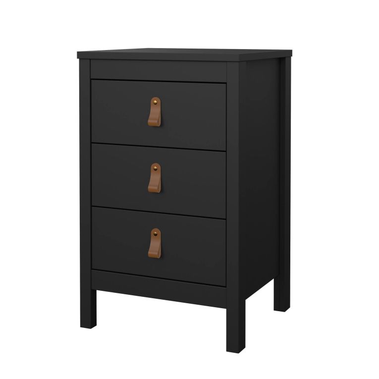 Comodino 1 ripiano nero 43x38x70h cm - Lombardia