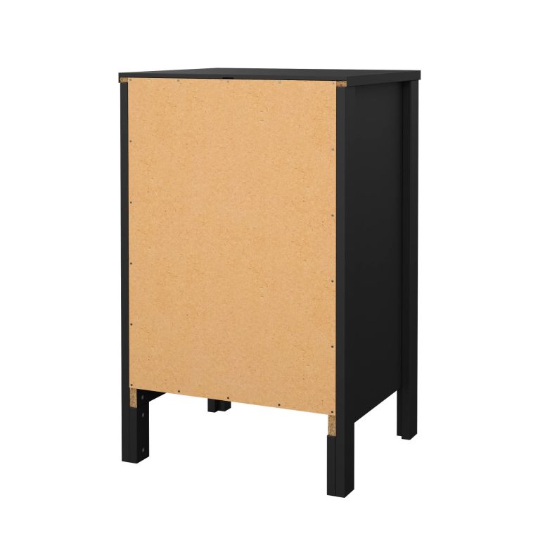 Comodino 1 ripiano nero 43x38x70h cm - Lombardia