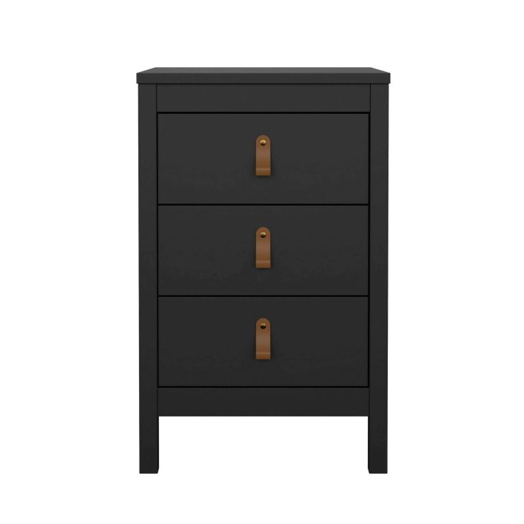 Comodino 1 ripiano nero 43x38x70h cm - Lombardia