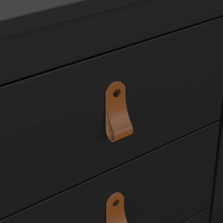 Comodino 1 ripiano nero 43x38x70h cm - Lombardia