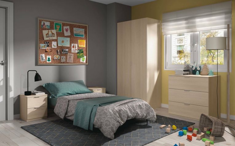 Comodino 1 ripiano rovere 38x33x45h cm - Artiglio
