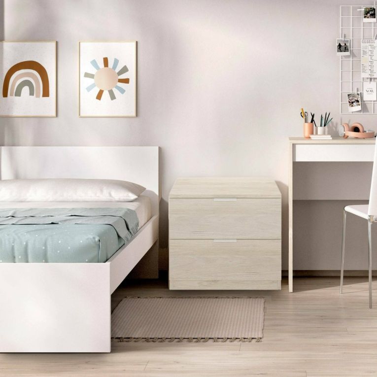 Comodino 1 ripiano rovere 50x34x46h cm - Banyan