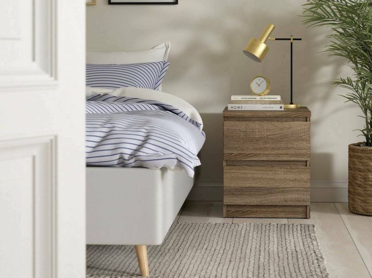Comodino 1 ripiano rovere 50x40x49h cm - Daiki