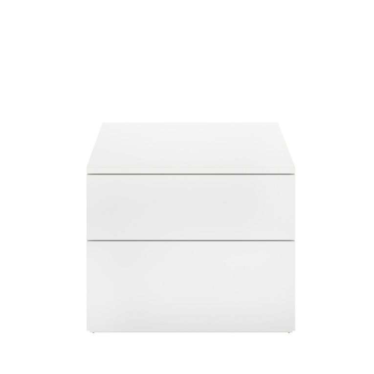Comodino 2 cassetti bianco 52x34x42h cm - Acri