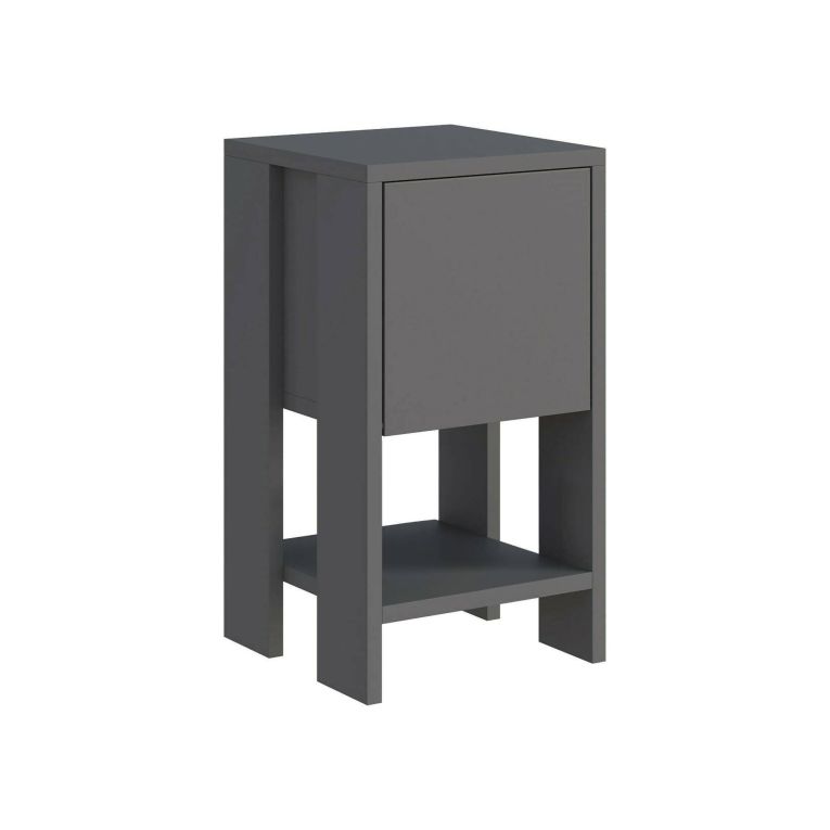 Comodino 2 ripiani antracite 30x30x55h cm - Filippa