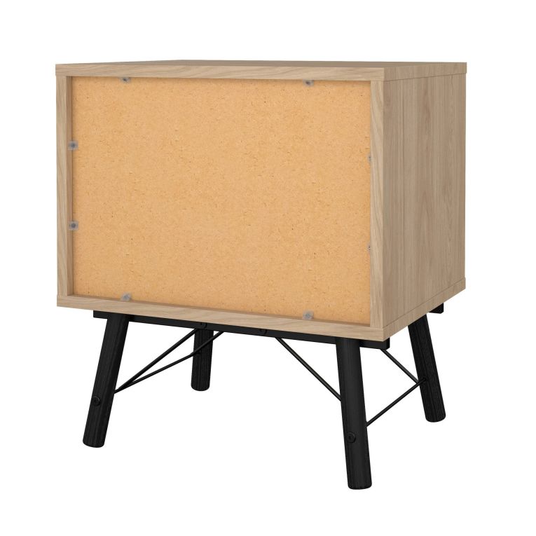 Comodino 2 ripiani rovere 53x40x59h cm - Chito