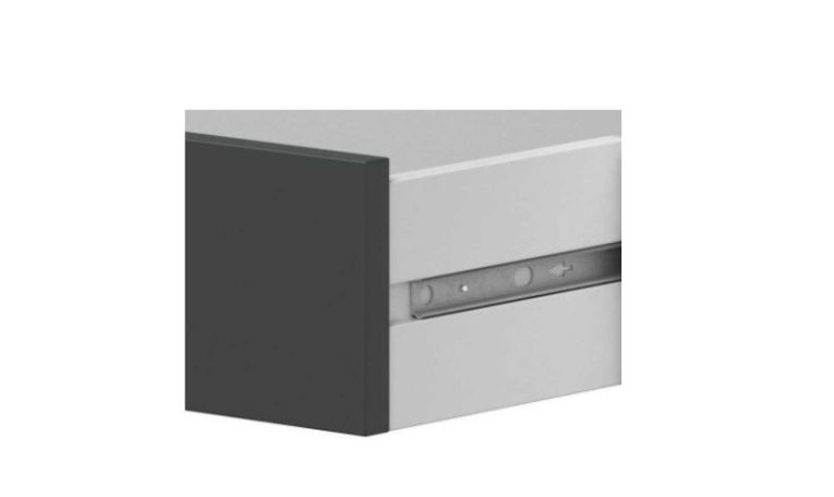 Comodino 3 cassetti legno e antracite 160x40x60h cm - Allan