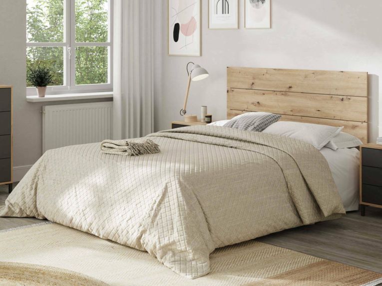 Comodino 3 cassetti legno e antracite 160x40x60h cm - Allan