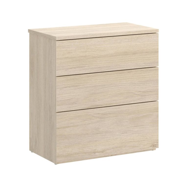 Comodino 3 cassetti rovere 52x34x58h cm - Arnold