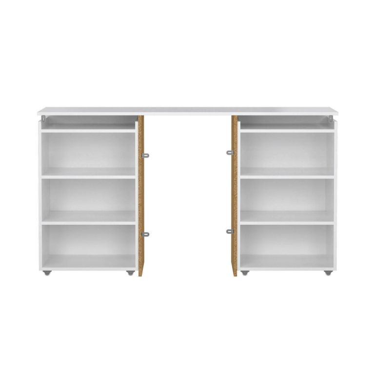 Comodino 4 ripiani bianco lucido 144x26x79h cm - Peridoto