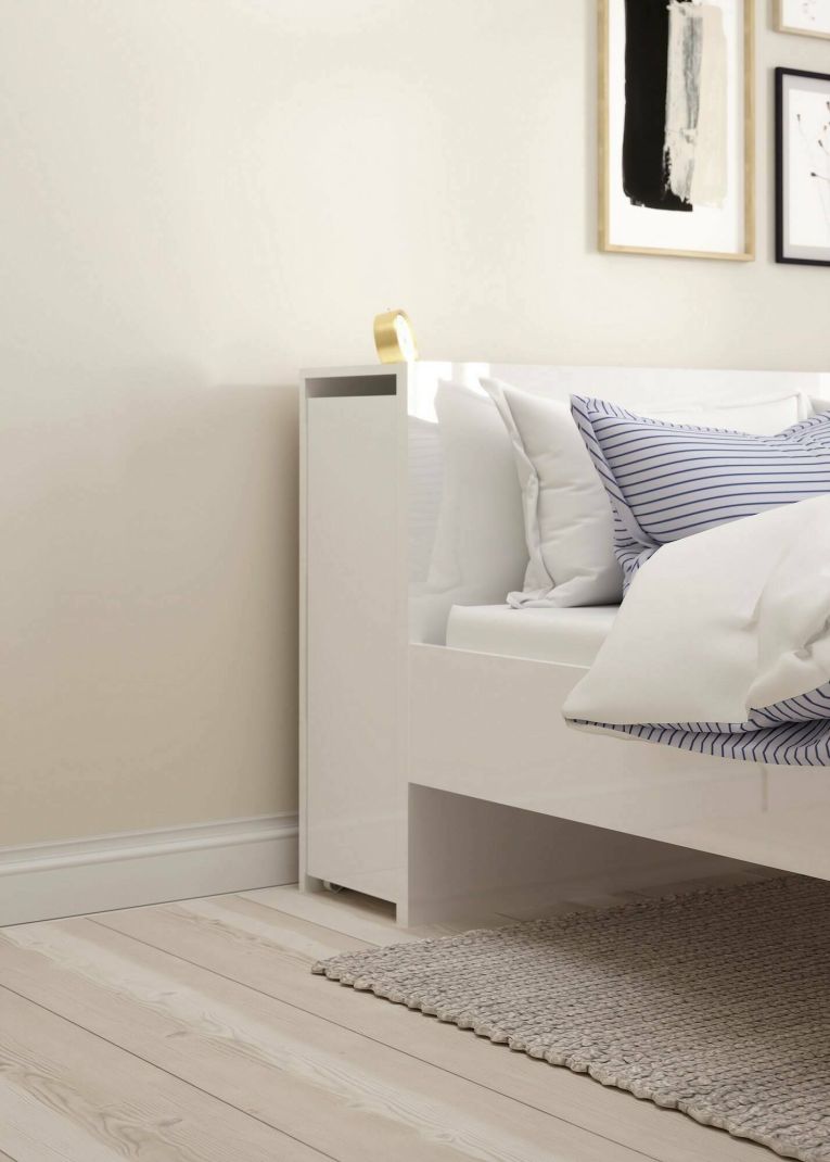 Comodino 4 ripiani bianco lucido 144x26x79h cm - Peridoto