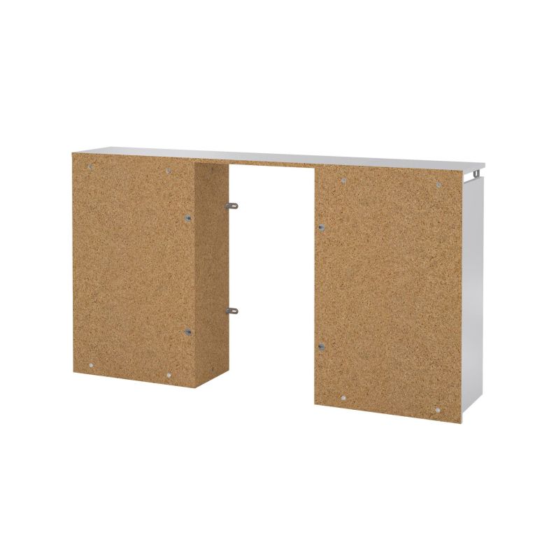 Comodino 4 ripiani bianco lucido 144x26x79h cm - Peridoto
