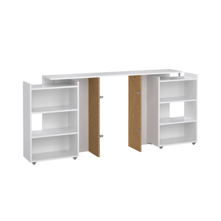 Comodino 4 ripiani bianco lucido 144x26x79h cm - Peridoto