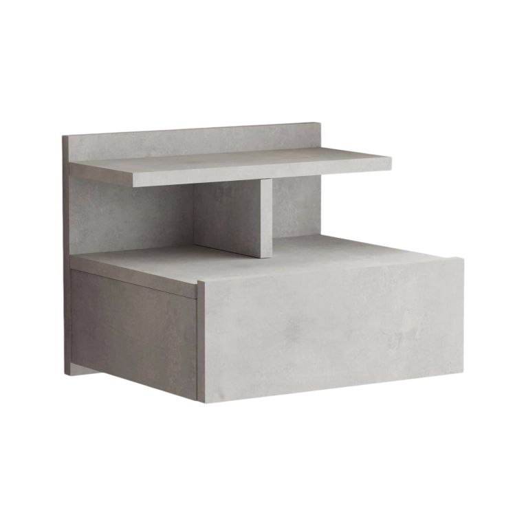 Comodino a muro argento 40x35x32h cm - Joconde