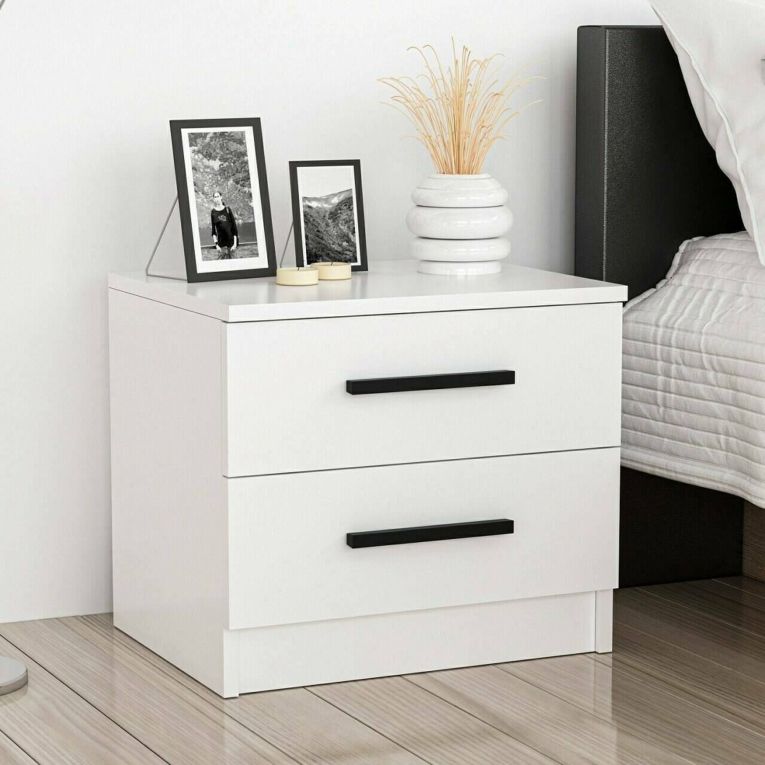 Comodino basso bianco 50x47x40h cm - Iune