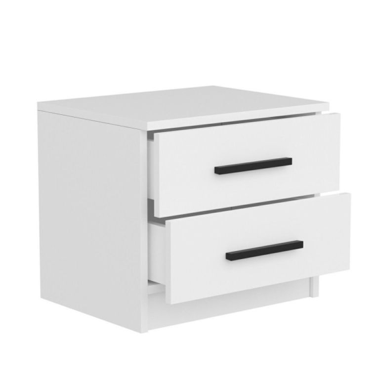 Comodino basso bianco 50x47x40h cm - Iune