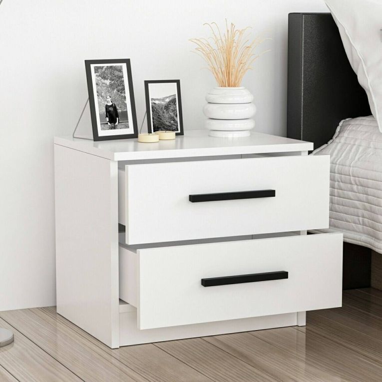 Comodino basso bianco 50x47x40h cm - Iune