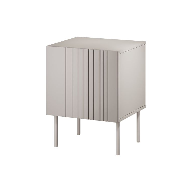 Comodino Beige Cassetti un Ripiano 59x42x44.5h cm, Un'anta - Russi