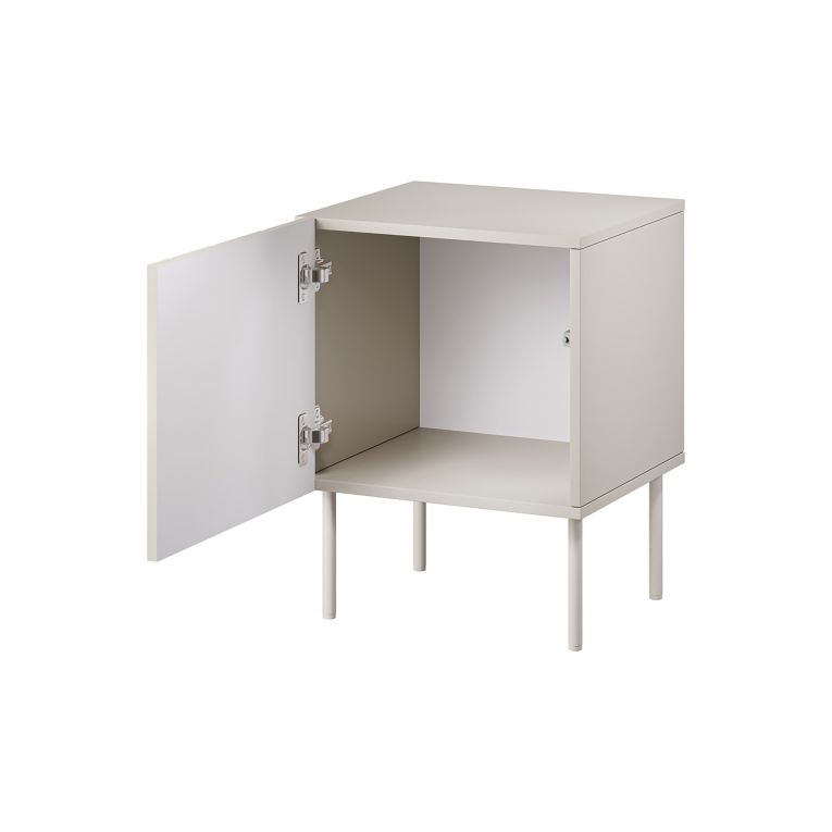 Comodino Beige Cassetti un Ripiano 59x42x44.5h cm, Un'anta - Russi