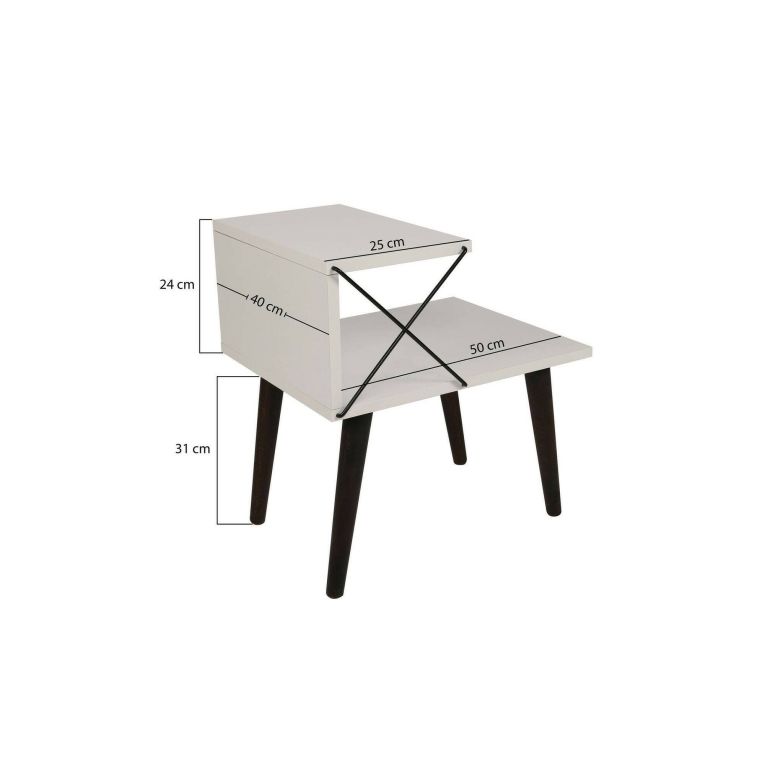 Comodino classico bianco 50x40x55h cm - Newton