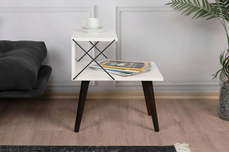 Comodino classico bianco 50x40x55h cm - Newton