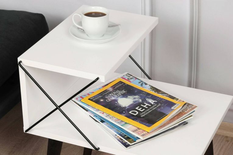 Comodino classico bianco 50x40x55h cm - Newton