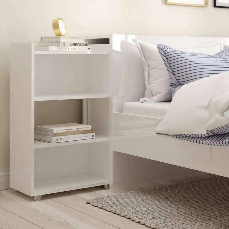 Comodino classico bianco lucido 164x26x79h cm - Delfino