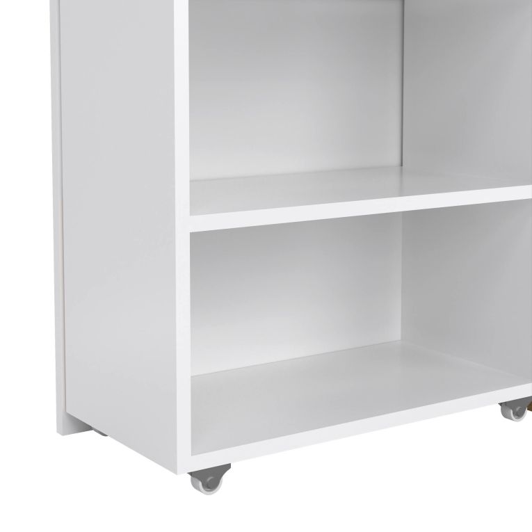 Comodino classico bianco lucido 164x26x79h cm - Delfino