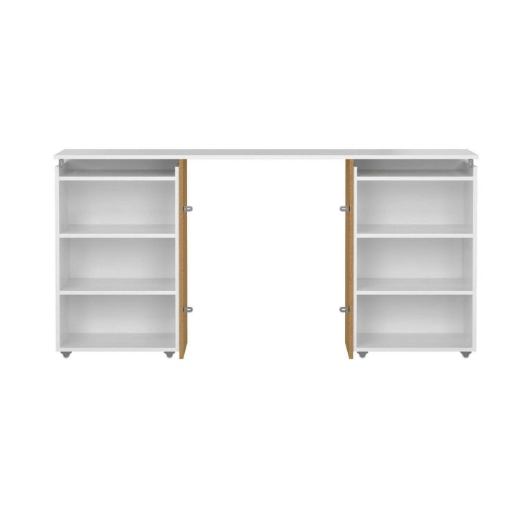 Comodino classico bianco lucido 164x26x79h cm - Delfino