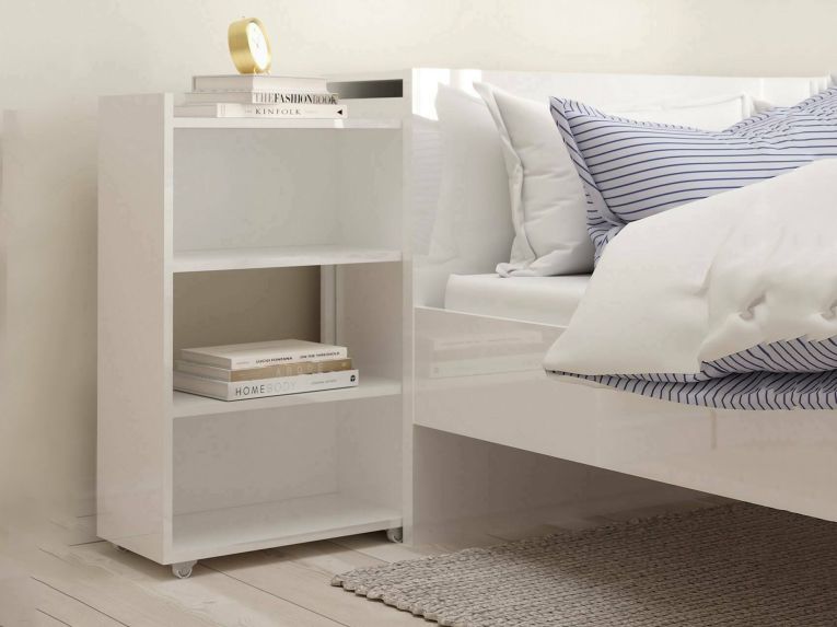 Comodino classico bianco lucido 164x26x79h cm - Delfino