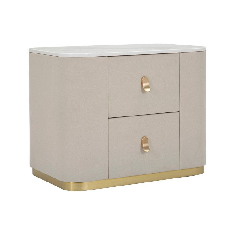 Comodino classico crema e oro 60x40x47h cm - Christov
