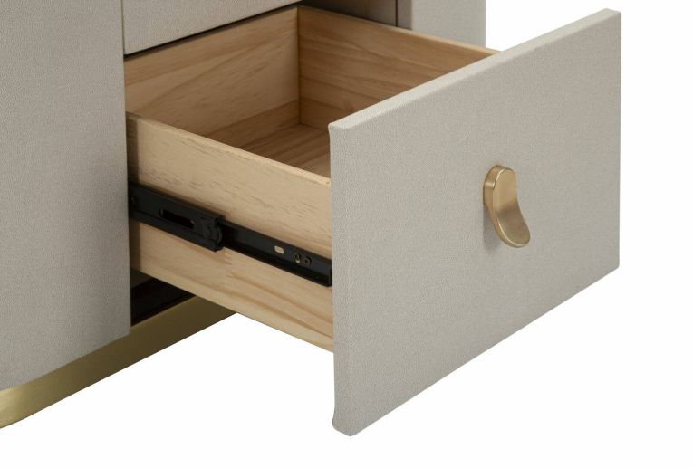 Comodino classico crema e oro 60x40x47h cm - Christov