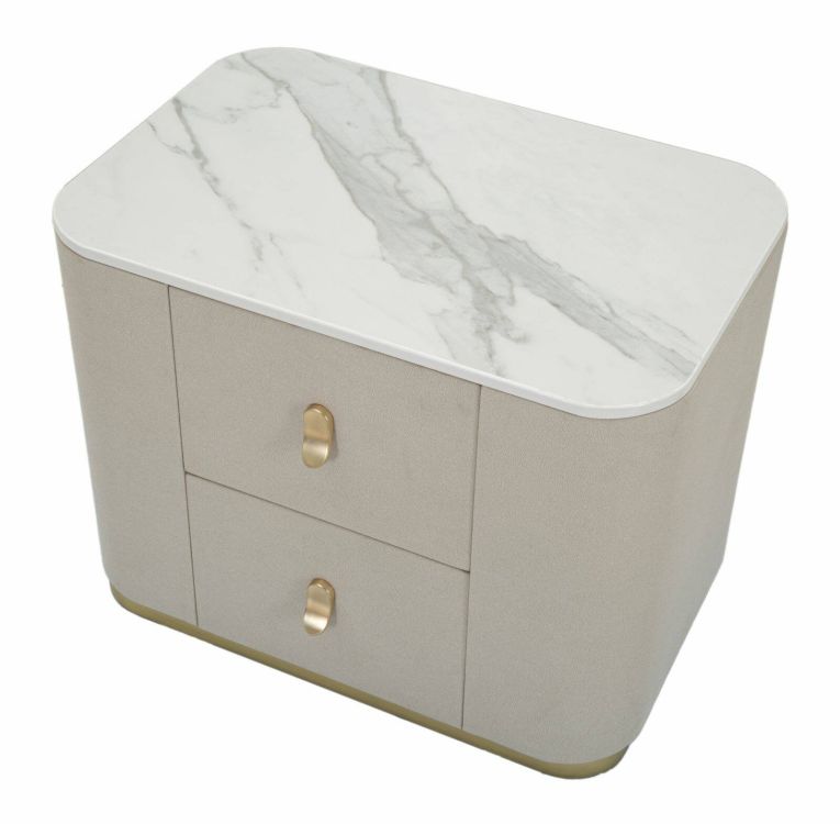 Comodino classico crema e oro 60x40x47h cm - Christov
