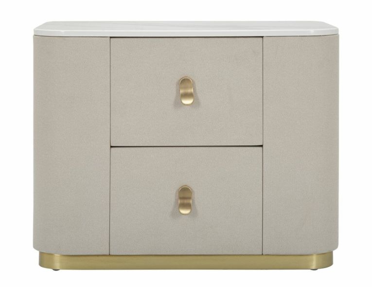 Comodino classico crema e oro 60x40x47h cm - Christov