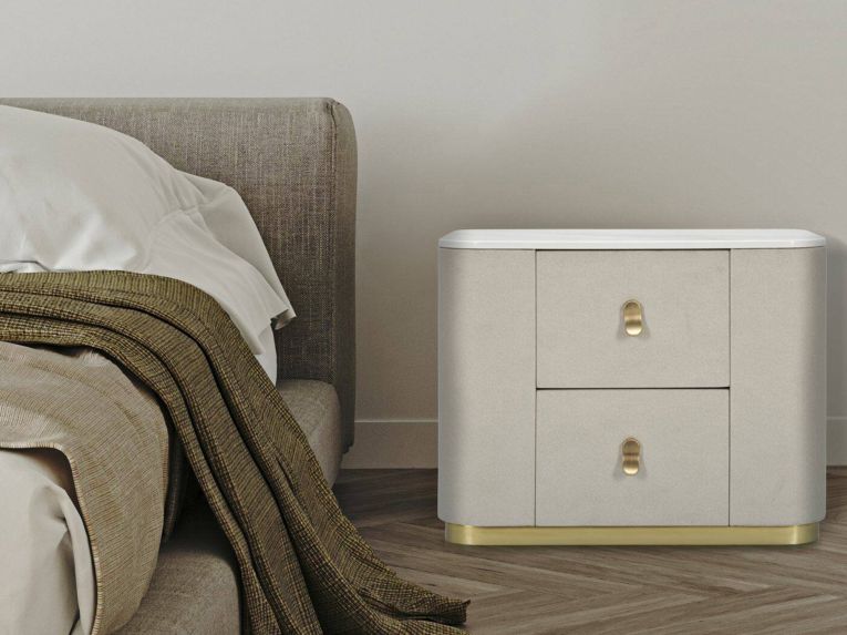 Comodino classico crema e oro 60x40x47h cm - Christov
